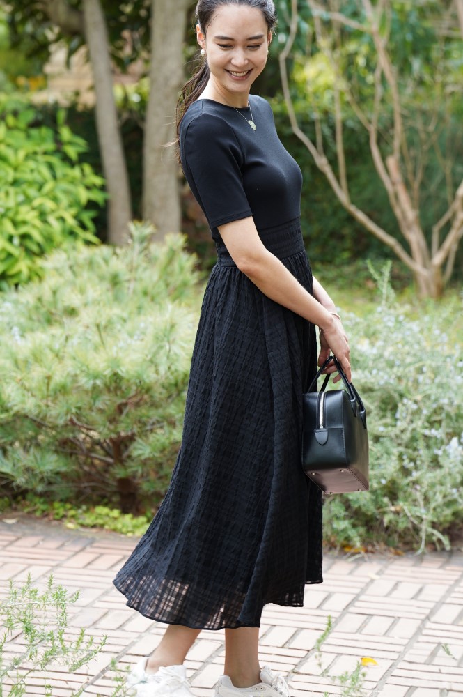 1枚でコーデが決まる、とっておきのワンピース” リブドッキング  