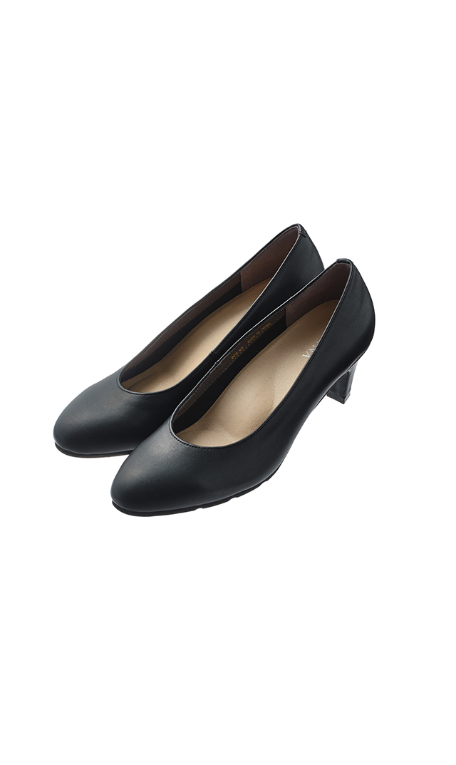 5?pヒールフォーマルパンプス黒
