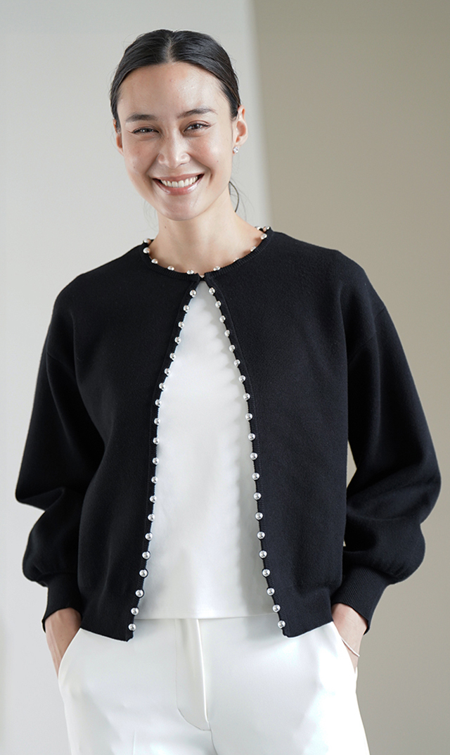 ルースカーディガン黒