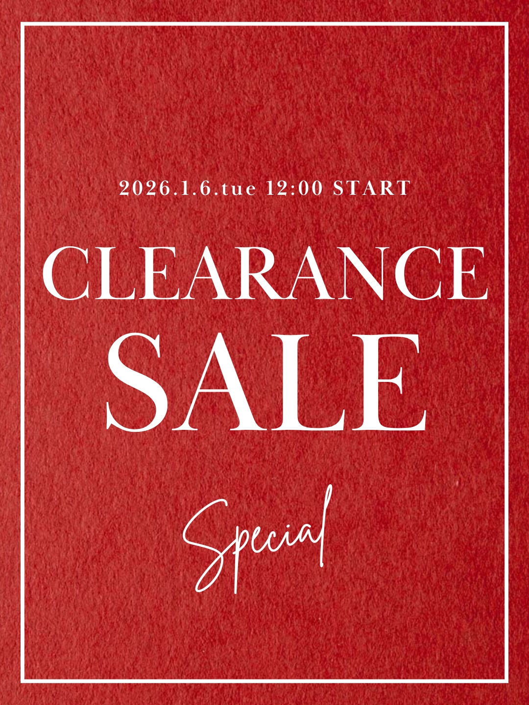 クリアランスセール