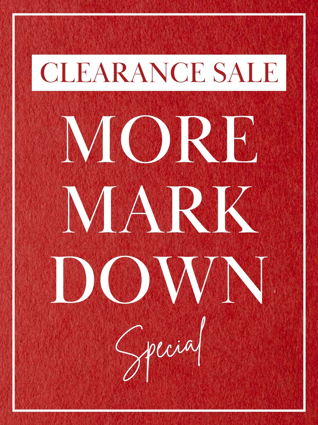 モアマークダウン｜クリアランスセール